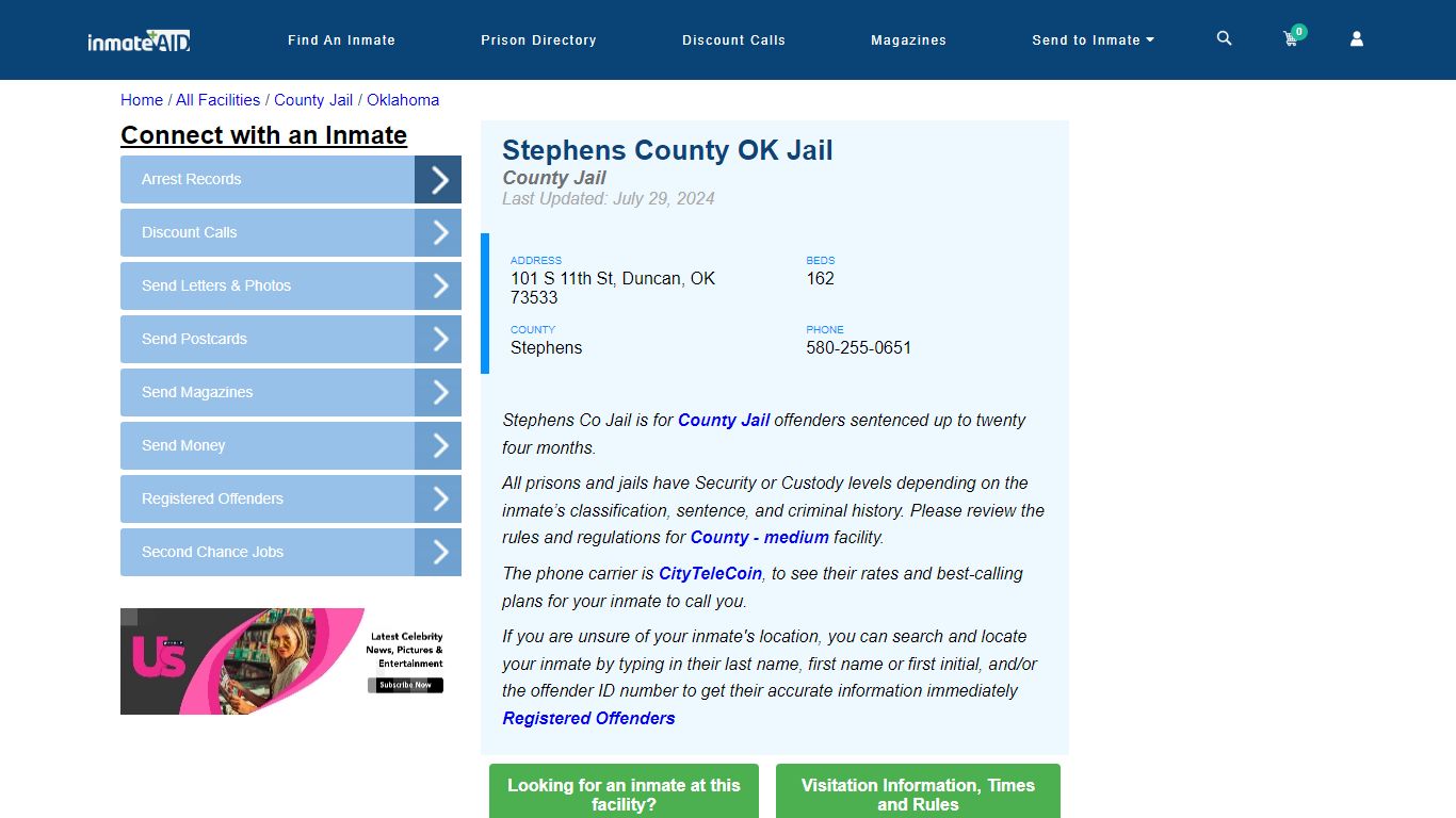 Stephens County OK Jail - Inmate Locator